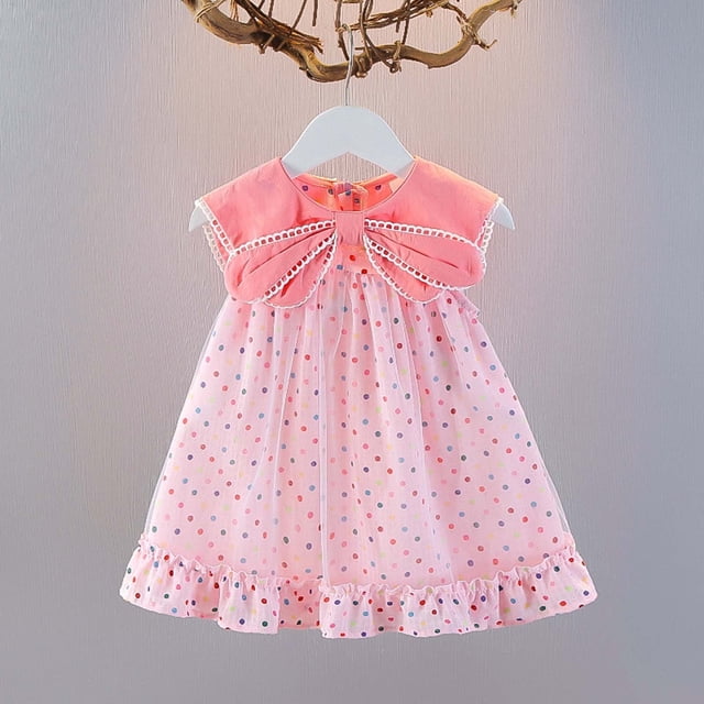 Robes pour Tout-Petites Fille Robe Mignonne Robe d'Anniversaire pour Filles Robe de Princesse d'Été pour Fête Robes pour Filles Taille 3-4 Ans
