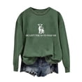thumbnail image 1 of Women's Casual Lettering Print Sweatshirt Long Sleeve Round Neck He Left The 99 To Find Me Top Soft Comfortable Pullover, 1 of 3