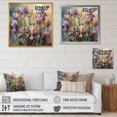 thumbnail image 4 of DESIGN ART Designart "Purple Green Wild Iri S Ii" Floral Irises Canvas Art Print 30 in. wide x 30 in. high, 4 of 5