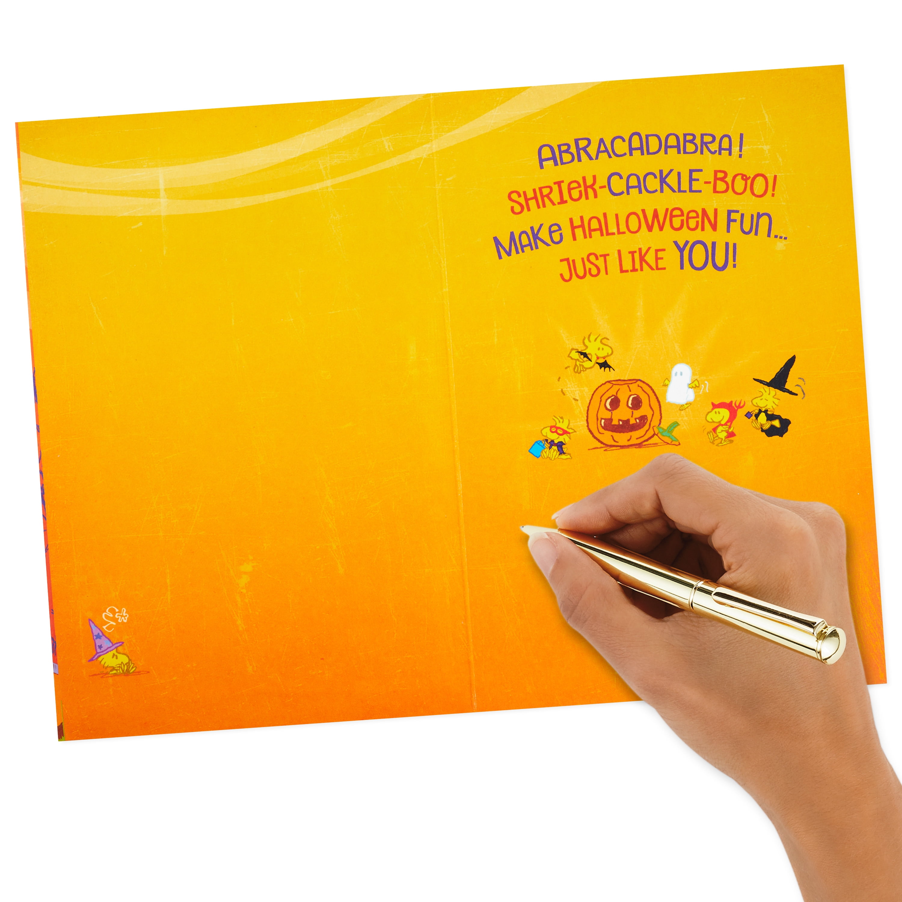 Hallmark Peanuts Musical Halloween Greeting Card with Light (Snoopy Abracadabra)