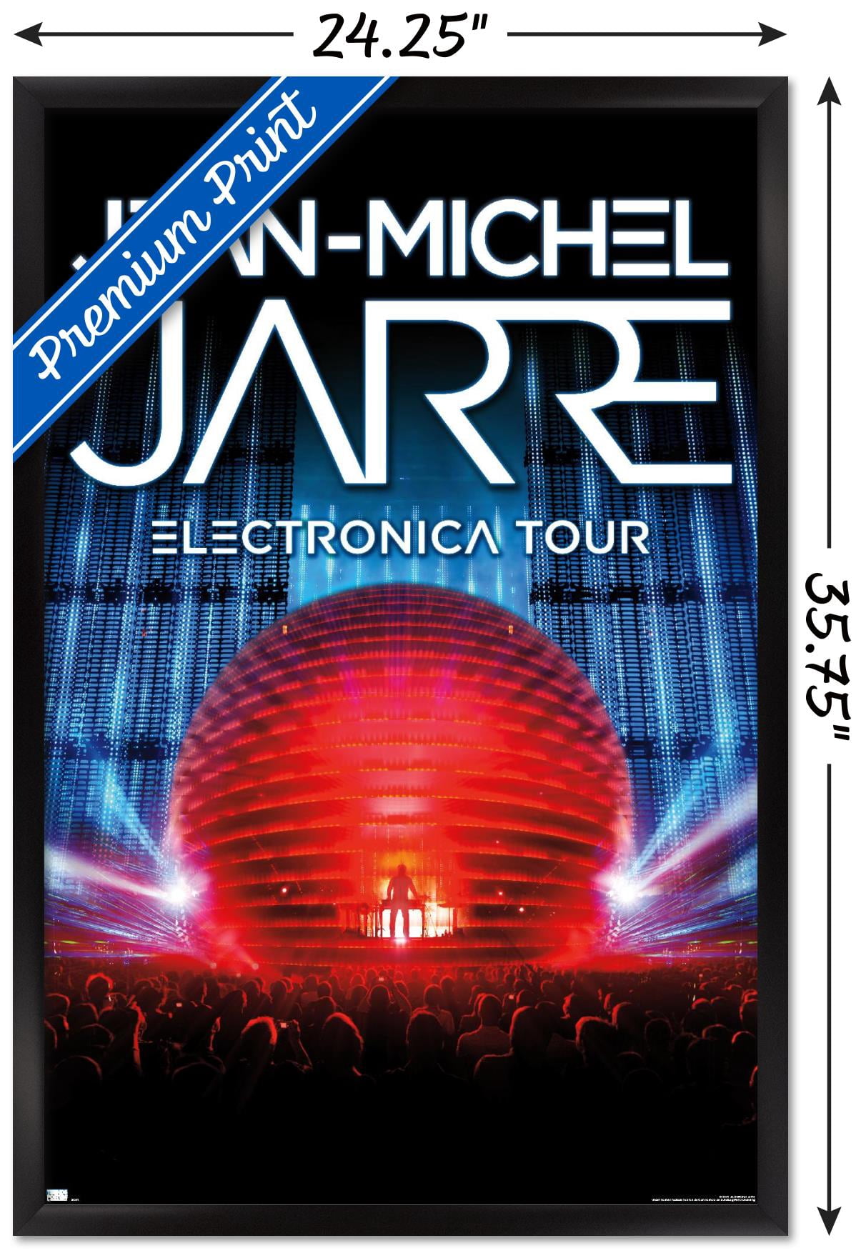 Jean Michel Jarre - Electronica Wall Poster, 22.375" x 34", Framed