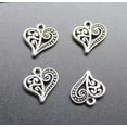 thumbnail image 2 of U8MO Wholesale 30/60/100X Jewelry Making DIY Heart Alloy Charms pendants 15x14mm-ancient silver-100pcs, 2 of 2