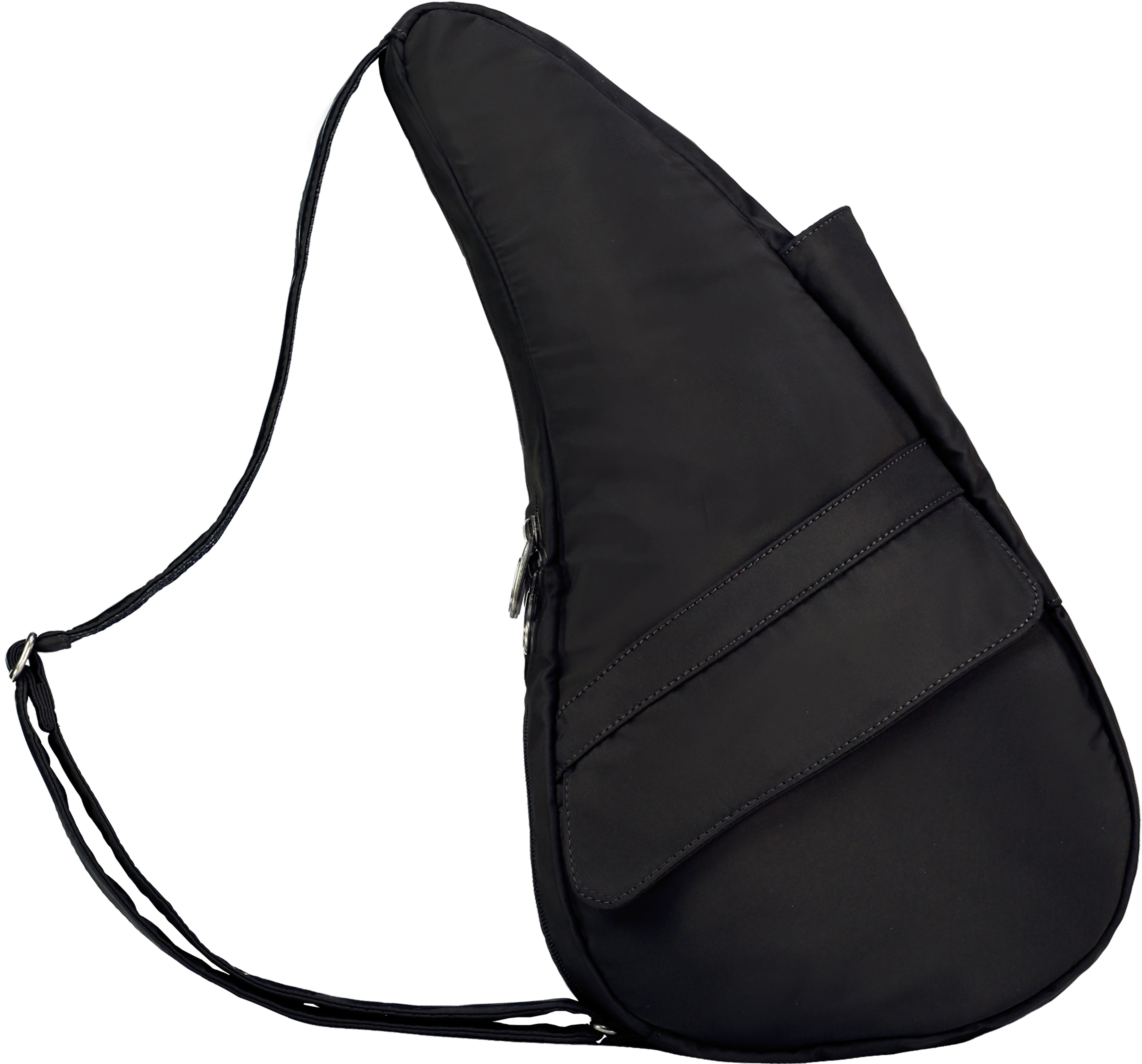 AmeriBag 15" Microfiber Crossbody Sling Healthy Back Bag (Black)