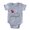Heather Grey, variant on CafePress - Ladybug Abigail - Cute Infant Baby Football Bodysuit