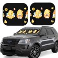 thumbnail image 1 of Fotbe Bee Happy Sunflower Gnomes Juego de 2 Piezas de Parasoles para Parabrisas | Bloqueador Solar para Auto | Accesorios Plegables para Protección Solar Interior-Large, 1 of 6