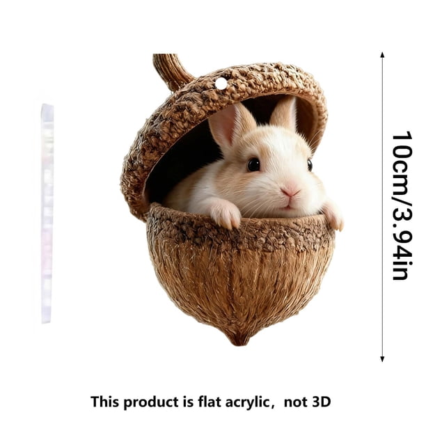 Adorno navideño de animales del bosque | Colgante de decoración navideña de 10 cm | Adorno de criaturas del bosque para decorar el árbol | Regalo festivo para la decoración navideña del hogar