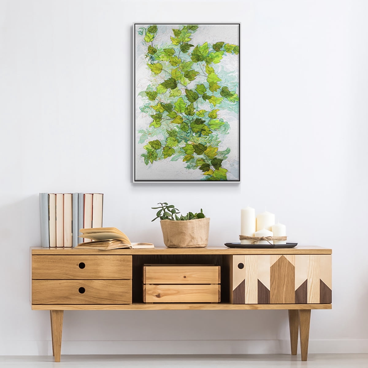 Ivy Framed Premium Gallery Wrapped Canvas - Ready to Hang
