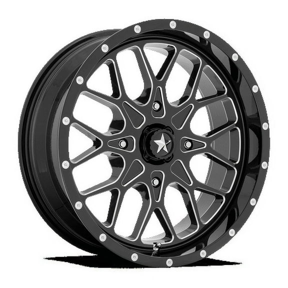 Msa Offroad Wheels M45 18X7 4X137 False 112Cb Gloss Black Milled Wheel