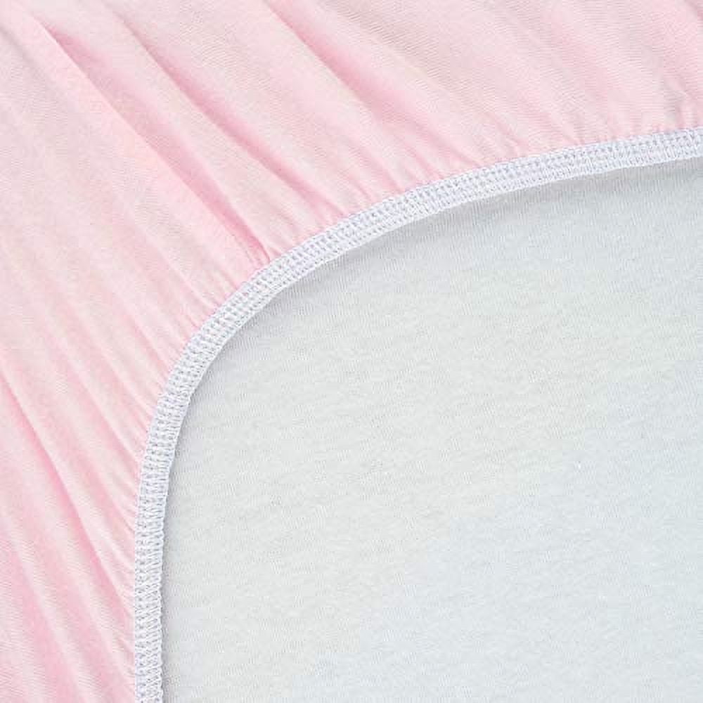 SheetWorld Fitted 100% Cotton Jersey Bassinet Sheet 15 x 33, Hot Pink