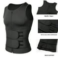 thumbnail image 5 of COMFREE Men Neoprene Sauna Zipper Waist Trainer Vest Tank Top Trimmer Body Shaper with Two Belt, 5 of 6