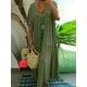 thumbnail image 3 of Vestido Casual De Talla Grande, Vestido Suelto De Manga Corta Con Cuello En V Plisado Para Mujer, 3 of 4
