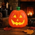thumbnail image 5 of Large Lighted Halloween Pumpkins, Halloween Jack-O-Lantern, Plastic Pumpkin Lantern for Thanksgiving, Halloween Pumpkins Decoration for Indoor Outdoor, 5 of 7