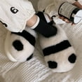 thumbnail image 3 of Pantuflas de peluche con forma de panda para mujer, cálidas y mullidas, de invierno, con dibujos animados, para el hogar, para interiores, divertidas y kawaii, 3 of 6