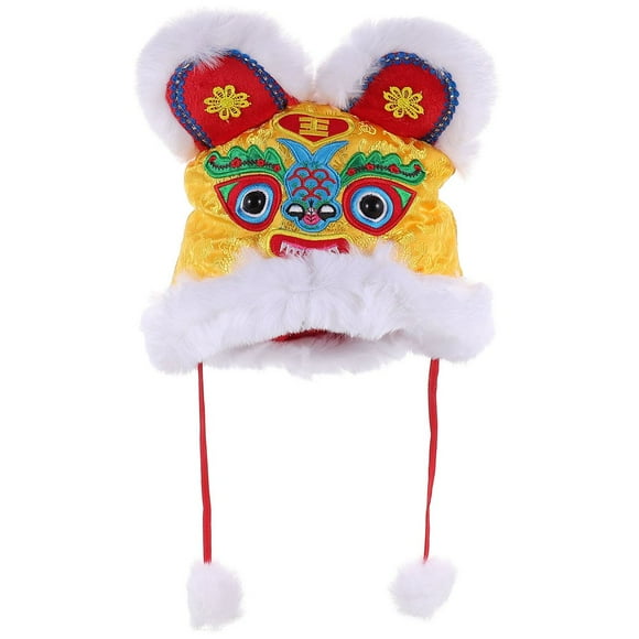 HLONK Zhiyie Chapeau de Tigre Chinois pour Enfants, Chapeau du Nouvel An Chinois, Chapeau Chaud, Accessoires Photo pour le Festival de Printemps