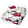 thumbnail image 3 of Hello Kitty Blanket, Super Soft Throw Blanket, Cozy Flannel Blankets For Boys Girls, Warm Blankets For Couch Sofa Bed, 80"X60", 3 of 9