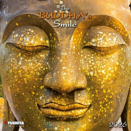 Tushita Publishing, Buddhas Smile 2026 Wall Calendar, 11.81'' X 11.81'', 16-Month Calendar with Stapled Binding