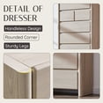 thumbnail image 5 of Aitjunz 54.7" Tall Dresser, Modern 7 Dressers & Chests of Drawers for Bedroom, Wood Dresser w/ Rounded Corner & Handless Design for Living Room, Cream, 5 of 7