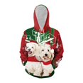 thumbnail image 1 of Sudadera con capucha de Navidad para hombre y mujer, suéter con bolsillo, ropa de calle informal cálida, ropa estampada de muñeco de nieve de gran tamaño, 1 of 4