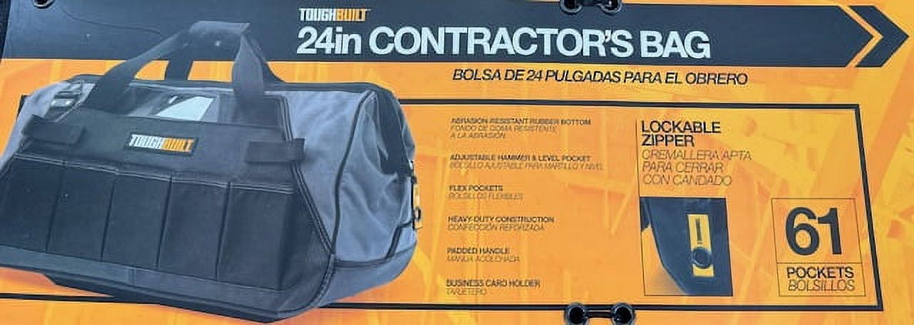 TOUGHBUILT 24" CONTRACTOR'S BAG WITH 61 POCKETS