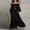 Black, variant on Renaissance Dress Women Medieval Maxi Dress with Ruffles for Ren Faire Cottagecore Peasant Tops Irish Under Dress White