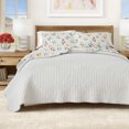 thumbnail image 5 of Floral Quilt Set - Lightweight, Soft, All-Season - 2-Piece Reversible Scalloped Bedding Set (Twin / Twin XL, Floral Lattice), 5 of 6