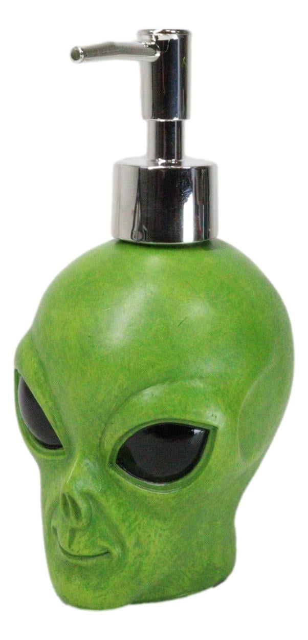 Green UFO Extra Terrestrial Roswell Alien Liquid Soap Or Lotion Pump Dispenser