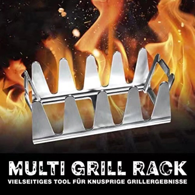 Parrilla para patas de ala de pollo, soporte multiusos para baquetas, soporte para horno y asador Tmvgtek 6al8af2xb5wm1cy8