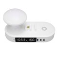 thumbnail image 1 of Wireless Charging Lamp Clock, Dimmable Night Light Clock Charger 100-240V  For Bedroom US Plug, 1 of 8