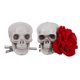 thumbnail image 1 of GOOHOCHY 2 unids Halloween Temático Skull Rose Horquillero Partido Headwear Party Party Prop, 1 of 7