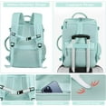 thumbnail image 5 of Softlife Travel Bag,17" Laptop Backpack Allowed On The Plane,Large Carry On Backpack,Waterproof Backpack,School Bag,Hiking Backpack,Mint Green(Including 2pcs Wash Bags), 5 of 8
