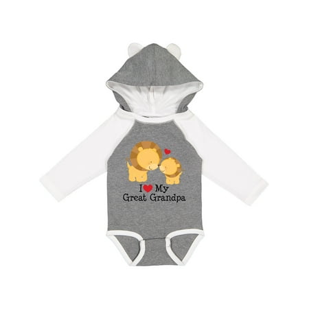 

Inktastic I Love My Great Grandpa Gift Baby Boy or Baby Girl Long Sleeve Bodysuit