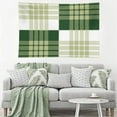 thumbnail image 3 of Green Gray White Tartan Plaid Wall Tapestry 60"x90" Lightweight, Wrinkle-Resistant Hanging Blanket for Bedroom Living Room Decor, 3 of 6