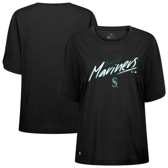 Women's Levelwear Black Seattle Mariners Bloom Sizzle T-Shirt