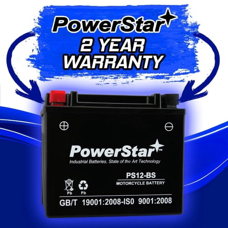 PowerStar YTX12-BS Motorcycle Battery Compatible with Suzuki M50