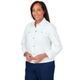 thumbnail image 4 of Alfred Dunner Womens Petite Classic Fit Denim Jacket, 4 of 5