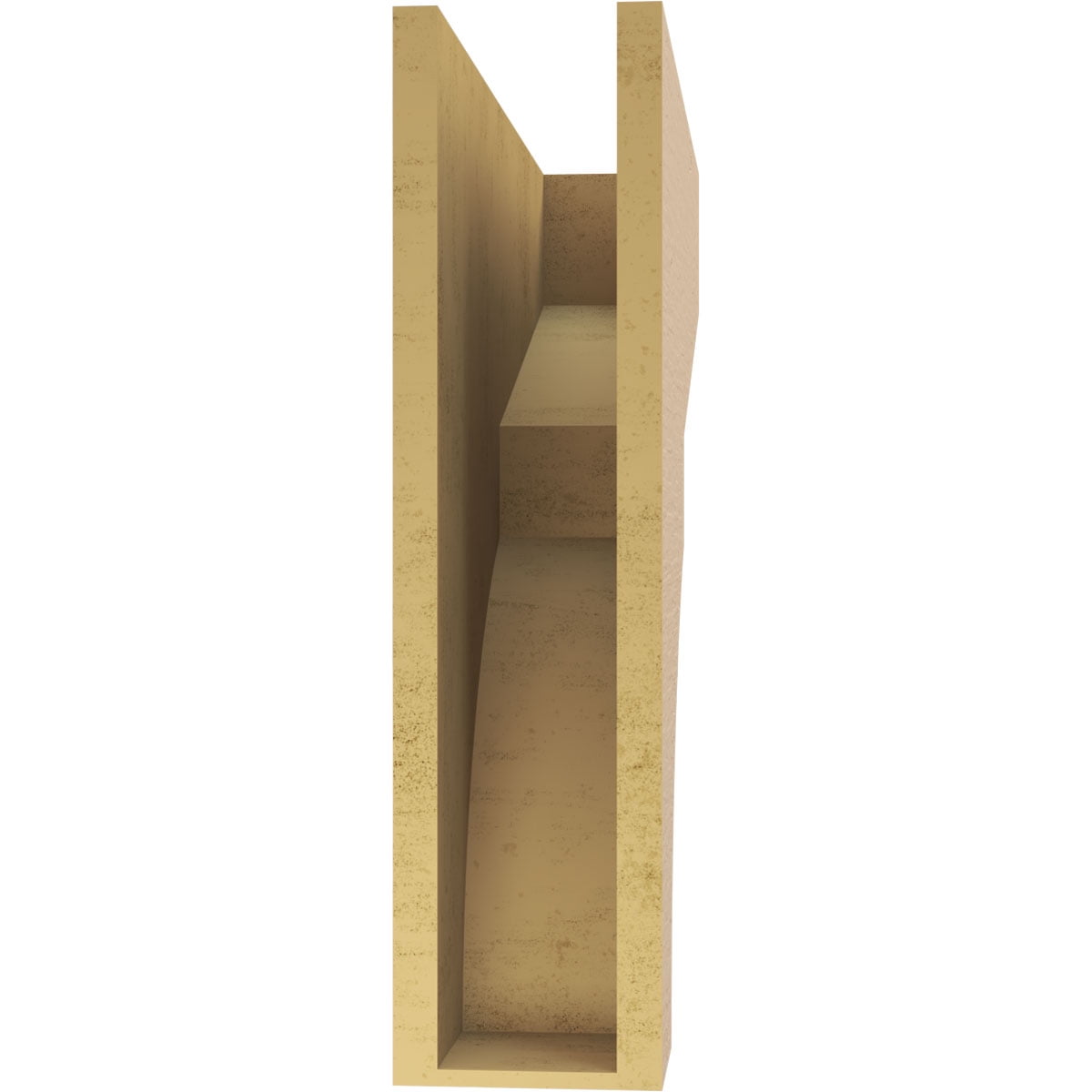 6"W x 24"D x 24"H Thin Monterey Rough Cedar Woodgrain TimberThane Corbel, Primed Tan