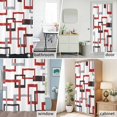 thumbnail image 6 of Mid Century Abstract Red Fabric Shower Curtain Geometric Modern Washable Shower Curtains for Bathroom, Waterproof Bath Curtain with Hooks Home Decor 36x72in, 6 of 8
