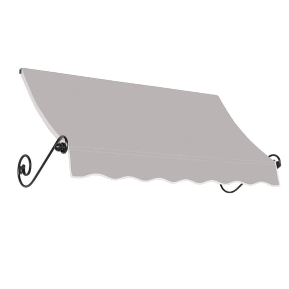 Awntech 10.375 ft Charleston Fixed Awning Acrylic Fabric, Gray