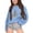 Blue, variant on Girls Sweatshirt Kids Fashion Graphic Crew Neck Long Sleeve Pullover Hoodless Top Black 5-6 Years