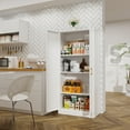 thumbnail image 4 of Polup 60'' Tall Metal Modern Pantry Kitchens Cabinet with Doors Adjustable Shelves Office White, 4 of 9