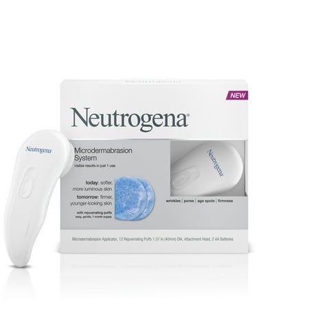 Neutrogena Microdermabrasion Kit, 1 Month Skin Exfoliator w/ Glycerin, 1 (Best Electric Face Washer)