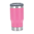 thumbnail image 3 of Enfriador de latas con aislamiento al vacío, soporte para botellas de cerveza de 14 oz de acero inoxidable para exteriores Rosa, 3 of 9