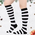 thumbnail image 2 of 10 Pairs Womens Socks Striped Christmas Knee Striped Performance Daily Wear,Grey,One Size, 2 of 4