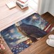 thumbnail image 4 of Balery Night Sky Bald Eagle Felpudo de franela, resistente a las manchas y a la decoloración, para uso interior y exterior, fácil de limpiar, 40 x 60 cm, 4 of 7