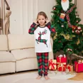 thumbnail image 4 of Pijamas familiares a juego de Navidad 2024, pijamas con estampado verde, conjunto de ropa para adultos y niños, mono de bebé + ropa para perros, 4 of 5