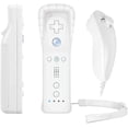 thumbnail image 1 of Wii Remote with Wii Motion Plus Inside | Shock Wii Nunchuk Controller | Compatible Nintendo Wii, Wii U（White）, 1 of 4