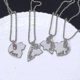 thumbnail image 1 of Juego de 4 collares de la amistad Yuxing rompecabezas en forma de corazón, 1 of 4