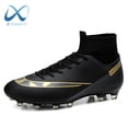 thumbnail image 2 of Botas de fútbol de tobillo alto para exteriores, antideslizantes, con clavos largos, botas de fútbol, talla grande 48, botas de fútbol ultraligeras, zapatillas de fútbol para hombre, 2 of 5