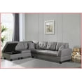 thumbnail image 5 of Modern Polyester Fabric Left Chaise Sofa Set with Storage Ottoman & Cup Holder for Living Room, 5 of 7