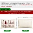 thumbnail image 3 of Christmas Pillow Covers 12x20 Inch,Merry Christmas Tree White Outdoor Lumbar Xmas Cushion Cases Decor for Holiday Couch Sofa(2319W-12) (White, 20" x 12" (Pack of 1)), 3 of 6